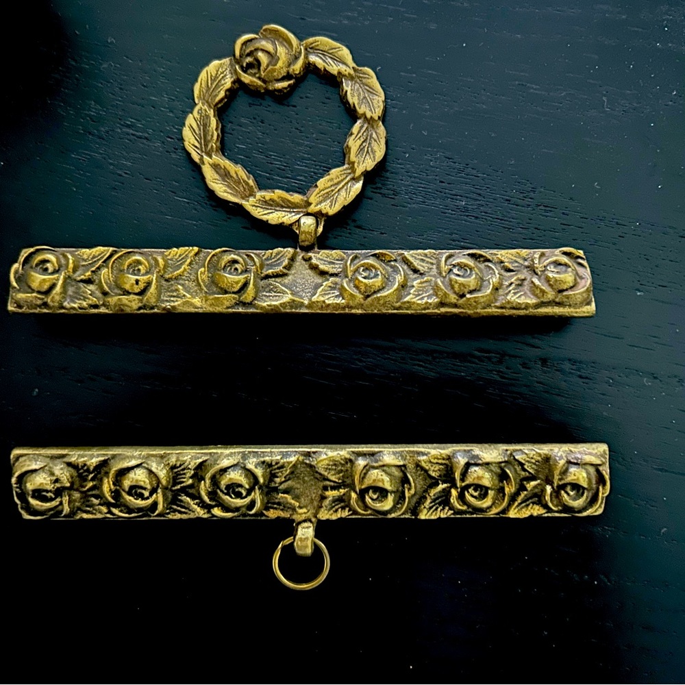 Corona tapestry bell pull solid BRASS